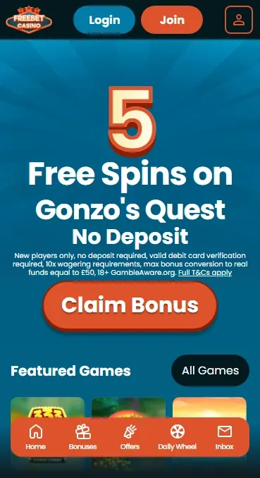 Freebet Casino — mobile